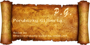 Porubszky Gilberta névjegykártya